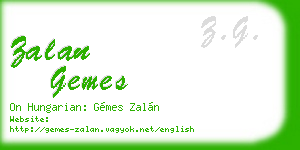 zalan gemes business card